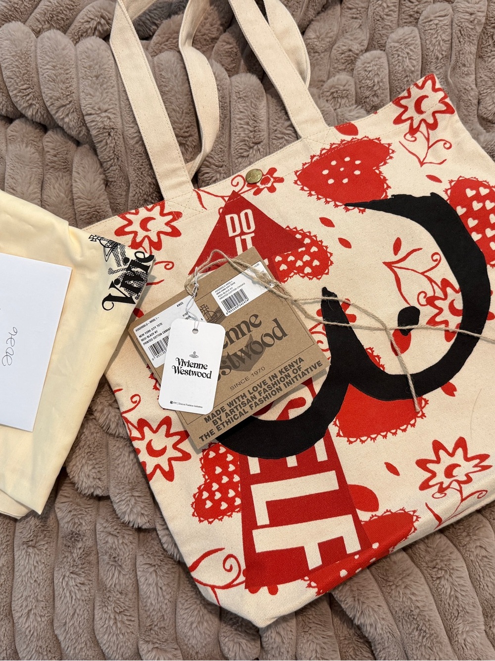 Vivienne Westwood NYC EXCLUSIVE CITY Canvas Tote HTF